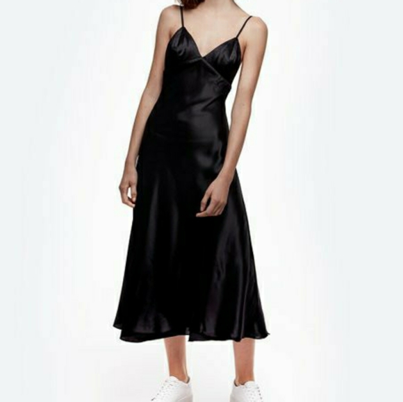Daya by Zendaya Black Cami Slip Dress (M) - Picture 1 of 12